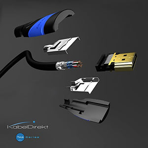 KabelDirekt 20m Cavo HDMI 4K, compatibile con (HDMI 2.0a/b, 20 m, Nero/Blu