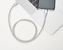 Carica l'immagine nel visualizzatore di Gallery, AmazonBasics - Cavo da USB C a di tipo C 2.0, in nylon a 0,9 m, Argento