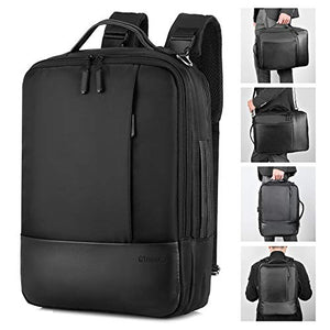 Gimars Upgrade Design 3 in 1 Zaino Messenger Bag per Computer Portatile Nero