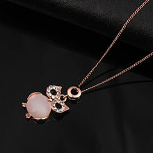 Carica l'immagine nel visualizzatore di Gallery, ATEIELLI®"Gufo Fortunato" Collana da Donna con Pendente in Opale e Cristalli... - Ilgrandebazar