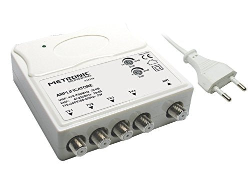 Metronic 414114 Amplificatore TV Vhf/Uhf per Digitale Terrestre con Filtro... - Ilgrandebazar