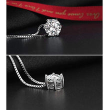 Carica l&#39;immagine nel visualizzatore di Gallery, Caiery 925 Sterling Collana e Orecchini da Donna, in Argento, con Round - Ilgrandebazar