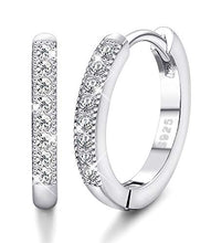 Carica l&#39;immagine nel visualizzatore di Gallery, Sllaiss Orecchini a Cerchio con Zirconi Piccoli per Donne a... - Ilgrandebazar