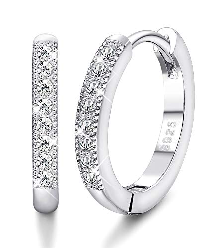 Sllaiss Orecchini a Cerchio con Zirconi Piccoli per Donne a... - Ilgrandebazar