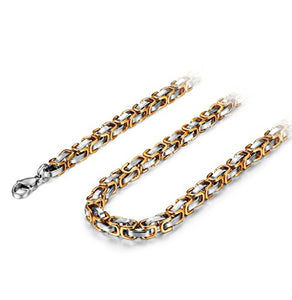 sailimue Gioielli Collana in Acciaio Inossidabile Uomo Croce Gold-tone