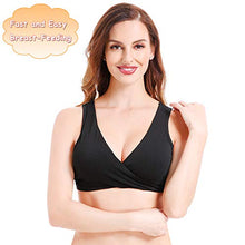 Carica l'immagine nel visualizzatore di Gallery, ZUXNZUX Reggiseno Allattamento Donna Cotone Senza Ferretto XL, Grigio+nero