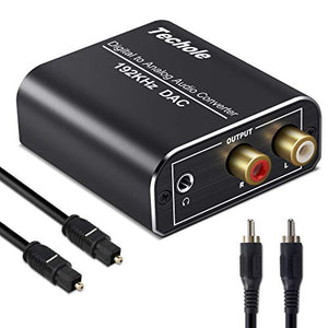 Techole Convertitore Audio Digitale Analogico, 192Khz Adattatore Ottico RCA...