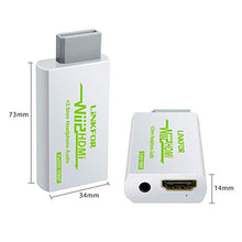Carica l&#39;immagine nel visualizzatore di Gallery, LiNKFOR Wii Convertitore con Cavo HDMI 3ft/Convertitore a HDMI/Wii Bianco
