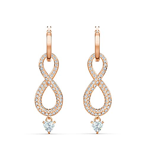 Swarovski Orecchini a pendolo e goccia Donna placcato_oro cristallo rotonda... - Ilgrandebazar