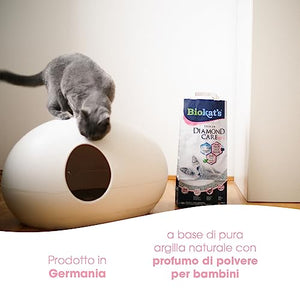 Biokat's Diamond Care Fresh profumata, Lettiera per gatti a grana fine con carbone attivo e aloe vera, 1 Sacco, 1 x 10 L