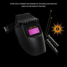 Carica l&#39;immagine nel visualizzatore di Gallery, ALLOMN Maschera per Saldatura, Casco Saldatura Solare Testa a Nero 1 - Ilgrandebazar