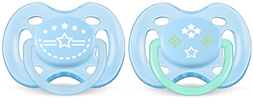 Philips SCF172/01 Confezione da 2 Succhietti 0-6 Mesi, Blue Marine - Ilgrandebazar