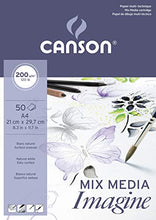 Carica l&#39;immagine nel visualizzatore di Gallery, Canson Imagine Art paper pad 50fogli A4