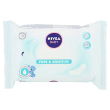 Carica l&#39;immagine nel visualizzatore di Gallery, Nivea Baby Salviettine Pure &amp; Sensitive - Pacco da 63 Pezzi - Ilgrandebazar