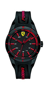 Orologio unisex analogico al quarzo cinturino in silicone nero e rosso,... - Ilgrandebazar