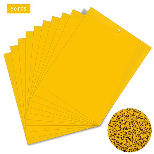 HellDoler Trappole Appiccicose 50 Pezzi 15cm x 20cm MoscheTrappola 50PCS