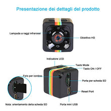 Carica l&#39;immagine nel visualizzatore di Gallery, Mini Telecamera Spia Nascosta con Micro sd 32GB, Full HD 1080P Microcamera...