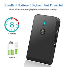 Carica l&#39;immagine nel visualizzatore di Gallery, Trasmettitore Ricevitore Bluetooth 5.0, 2 in 1 Adattatore Nero