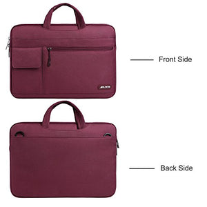 MOSISO Laptop Borsa a Tracolla Compatibile con 2019 15-16 Pollici, Vino Rosso