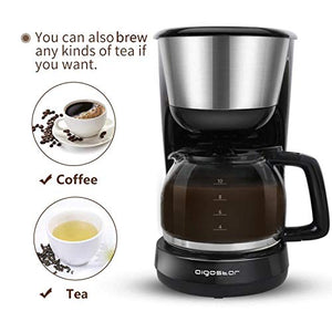 Aigostar Chocolate 30HIK - Macchina per caffe’ 10 Tazze, 30HIK, Black