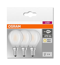 Carica l&#39;immagine nel visualizzatore di Gallery, Osram BASE CLAS P Lampada LED E14, 4.5 W, Luce calda, 3 Lamp [Classe di... - Ilgrandebazar