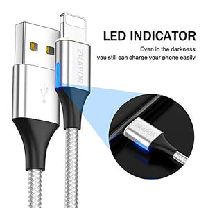 ZKAPOR Magnetico Cavo Phone, [2Pezzi, 1m] Connettore per i-Phone