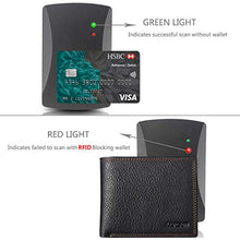 Carica l'immagine nel visualizzatore di Gallery, Portafoglio Uomo, Lensun Portamonete con Blocco RFID Portafogli Vera Nero①
