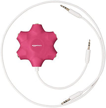 Carica l'immagine nel visualizzatore di Gallery, AmazonBasics Sdoppiatore per cuffie audio, con 5 prese, Rosa - Ilgrandebazar
