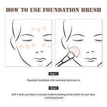 Carica l&#39;immagine nel visualizzatore di Gallery, Eono by Amazon - Pennello Fondotinta Piatto Kakuki per Trucco Viso bianca