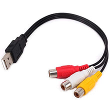 Carica l'immagine nel visualizzatore di Gallery, Yilan - Cavo da USB a 3 RCA, lungo 0,25 m, maschio a 3 RCA femmina,... - Ilgrandebazar