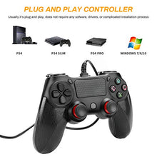 Carica l&#39;immagine nel visualizzatore di Gallery, Controller Powcan PS4 cablato per Playstation 4 Dual Vibration...