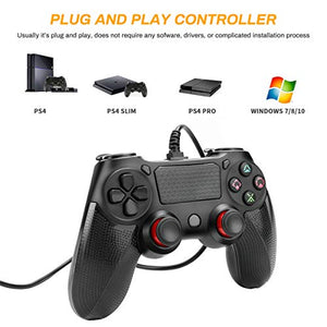 Controller Powcan PS4 cablato per Playstation 4 Dual Vibration...