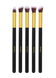 Sunnicy 10 pezzi Set premium di pennelli sintetici Kabuki per il 10 Pcs Gold