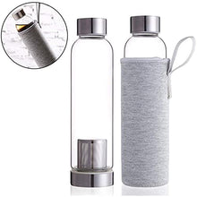 Carica l&#39;immagine nel visualizzatore di Gallery, 2 Pezzi Custodia In Neoprene Per Bottiglie Custodie per Bottiglie d&#39;acqua in Neoprene Copertura Della Bottiglia per Bottiglie da tè Teiera in Vetro Bottiglia d&#39;acqua e Bicchieri da tè Nero Grigio