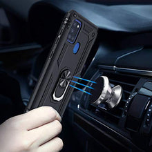 Carica l'immagine nel visualizzatore di Gallery, Oududianzi Cover per Samsung Galaxy A21s con 2 Pellicola in Vetro Nero