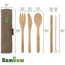 Carica l'immagine nel visualizzatore di Gallery, Bambaw Posate Bambu|Oliva|Posate biodegradabili | Set da 1 kit, Oliva