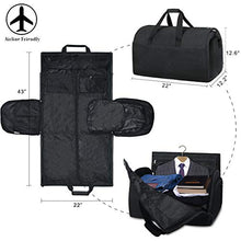 Carica l'immagine nel visualizzatore di Gallery, Borsa Porta Abiti Borsone Da Viaggio Tote Garment Bag Nero