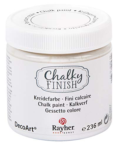 Rayher vernice a gesso Chalky Finish, 236 ml bianco a base dacqua Bianco - Ilgrandebazar