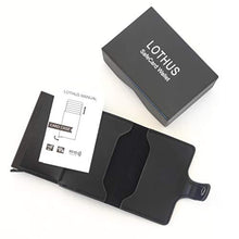 Carica l'immagine nel visualizzatore di Gallery, LOTHUS Porta Carte Di Credito Slim RFID 2a Generazione Portafoglio Pelle Nero - Ilgrandebazar