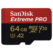 Carica l&#39;immagine nel visualizzatore di Gallery, SanDisk Extreme Pro Scheda di Memoria microSDXC da 64 GB e Adattatore 64