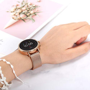 TRUMiRR Sostituzione per Fossil Women's Gen 4 Venture HR Cinturino, Or rose - Ilgrandebazar