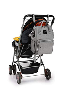 Zaino mamma,Zaino multifunzione,Zaino passeggino,2 grigio - Ilgrandebazar