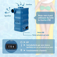 Carica l&#39;immagine nel visualizzatore di Gallery, YISSVIC Pompa d&#39;Aria Elettrica Senza Fili, 6000mAh Gonfiabile...