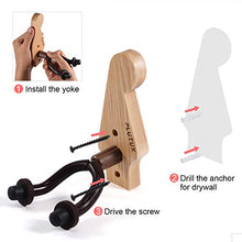 Carica l&#39;immagine nel visualizzatore di Gallery, Confezione Da 3 PlutuX Ganci Per Chitarra Gancio Muro Naturale*3 - Ilgrandebazar
