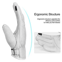 Carica l'immagine nel visualizzatore di Gallery, INBIKE Guanti Moto Donna Traspiranti Prottetivo Pelle di Capra con L, Bianco