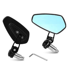 Carica l&#39;immagine nel visualizzatore di Gallery, Yizhet Universale 7/8&quot; 22mm Specchio Moto, Retrovisore CNC Alluminio Nero - Ilgrandebazar