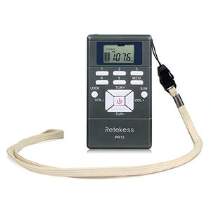 Retekess PR13 Radio FM Portatile Mini Stereo per Conferenza Simultanea...