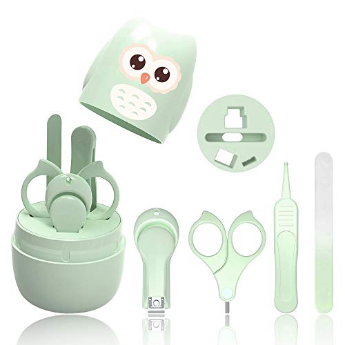 Set Manicure Neonati| Kit 4-in-1 per Baby, con Forbicine, Tagliaunghie, B