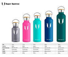 Carica l&#39;immagine nel visualizzatore di Gallery, Super Sparrow Bottiglia - Borraccia Termica Acqua in 750ml-25oz, Verde Scuro