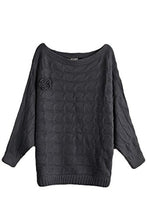 Carica l&#39;immagine nel visualizzatore di Gallery, YOINS Donna Maglione Floreale Felpa Spalle Scoperte XXL, Grigio Scuro-nuovo - Ilgrandebazar